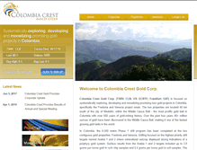 Tablet Screenshot of colombiacrestgold.com